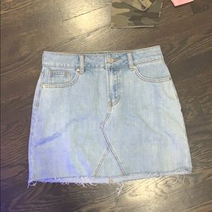 blue pacsun jean skirt